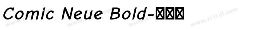 Comic Neue Bold字体转换